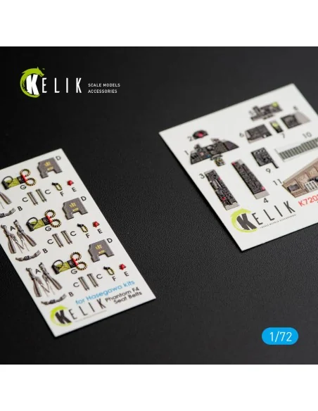 F-4(B, N) Phantom II interior 3D decals for Hasegawa kit, 1/72 - Ke...