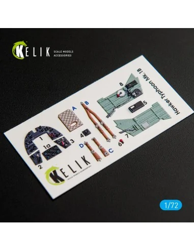 Hawker Typhoon Mk.IB interior 3D decals for Airfix kit, 1/72 - Keli...