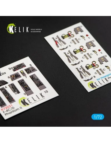 [NO_DESC] F-4(C, D) Phantom II interior 3D decals for Hasegawa kit,...