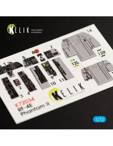 RF-4E Phantom II interior 3D decals for Hasegawa kit, 1/72 - Kelik ...