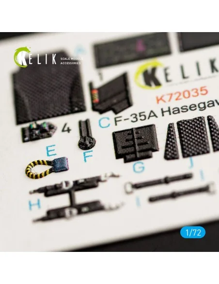 F-35A interior 3D decals for Hasegawa kit, 1/72 - Kelik K72035