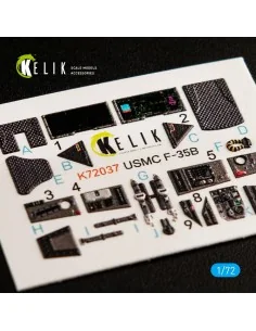 F-35B interior 3D decals for Academy kit, 1/72 - Kelik K72037