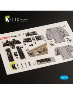 [NO_DESC] F-4J/S Phantom II interior 3D decals for Hasegawa kit, 1/...