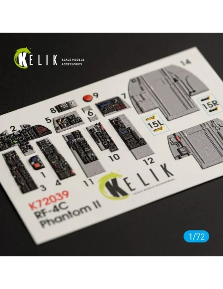 RF-4C Phantom II interior 3D decals for Hasegawa kit, 1/72 - Kelik ...