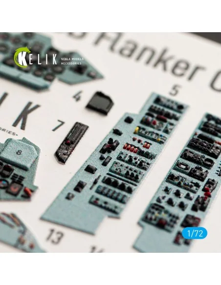 SU-27UB interior 3D decals for Trumpeter kit, 1/72 - Kelik K72041