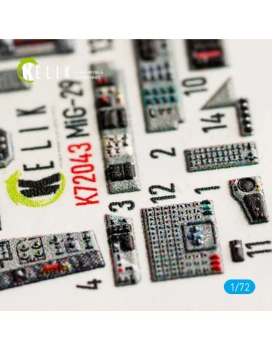 MiG-29 Fulcrum-A 9-12 interior 3D decals for GWH kit, 1/72 - Kelik ...