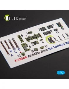 [NO_DESC] A6M2B Zero - interior 3D decals for Tamiya kit, 1/72 - Ke...
