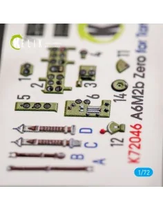 A6M2B Zero - interior 3D decals for Tamiya kit, 1/72 - Kelik K72046 2