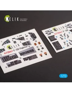 JASDF F-2B Fighter interior 3D decals for FineMolds kit, 1/72 - Kel...