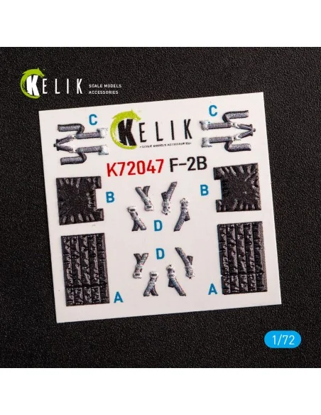 JASDF F-2B Fighter interior 3D decals for FineMolds kit, 1/72 - Kel...