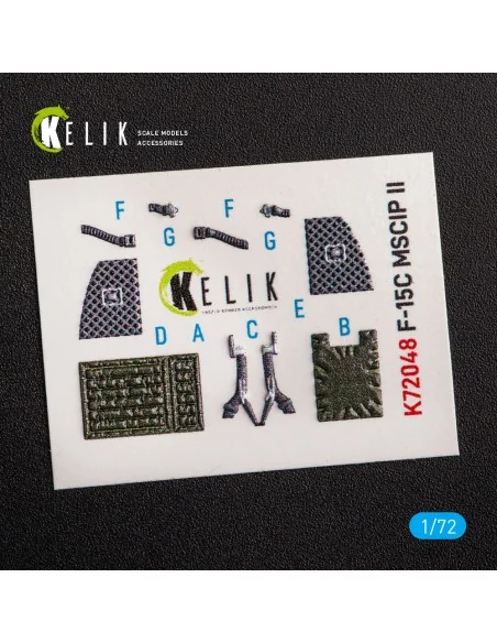 F-15C MSIP II Eagle interior 3D decals for GWH, 1/72 - Kelik K72048