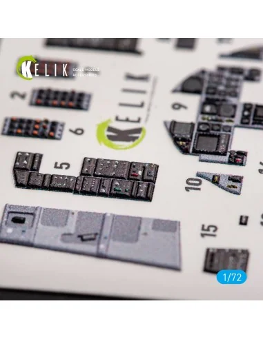 F-15C MSIP II Eagle interior 3D decals for GWH, 1/72 - Kelik K72048