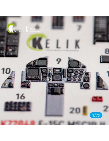 F-15C MSIP II Eagle interior 3D decals for GWH, 1/72 - Kelik K72048