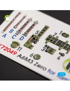 A6M3 Zero - interior 3D decals for Tamiya kit, 1/72 - Kelik K72049 2