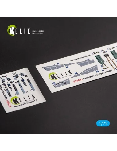 Mirage - 2000N - interior 3D decals for Dream Model kit, 1/72 - Kel...