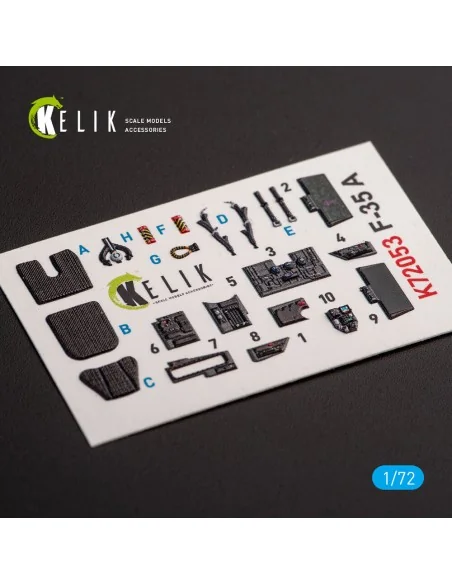 F-35A interior 3D decals for Tamiya kit, 1/72 - Kelik K72053