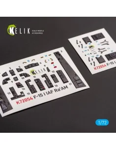 F-15I IAF Ra`am - interior 3D decals for GWH kit, 1/72 - Kelik K72054