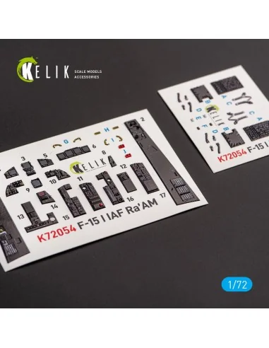 F-15I IAF Ra`am - interior 3D decals for GWH kit, 1/72 - Kelik K72054