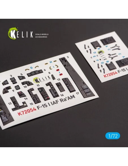 F-15I IAF Ra`am - interior 3D decals for GWH kit, 1/72 - Kelik K72054