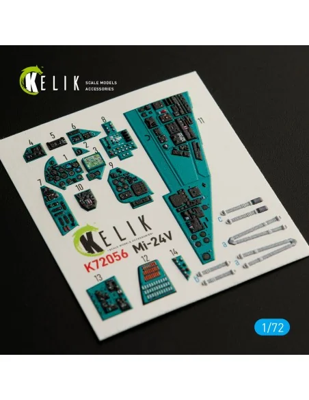 Mi-24V interior 3D decals for HobbyBoss kit, 1/72 - Kelik K72056