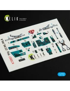 MiG-23 ML/MLA interior 3D decals for ClearProp kit, 1/72 - Kelik K7...