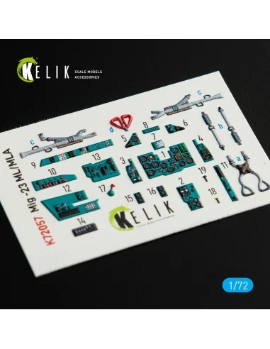 MiG-23 ML/MLA interior 3D decals for ClearProp kit, 1/72 - Kelik K7...