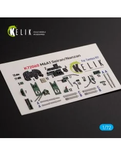 M6A1 Seiran/Nanzan interior 3D decals for Tamiya kit, 1/72 - Kelik ...