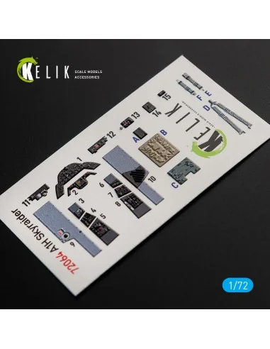 A1H Skyraider interior 3D decals for Hasegawa kit, 1/72 - Kelik K72064