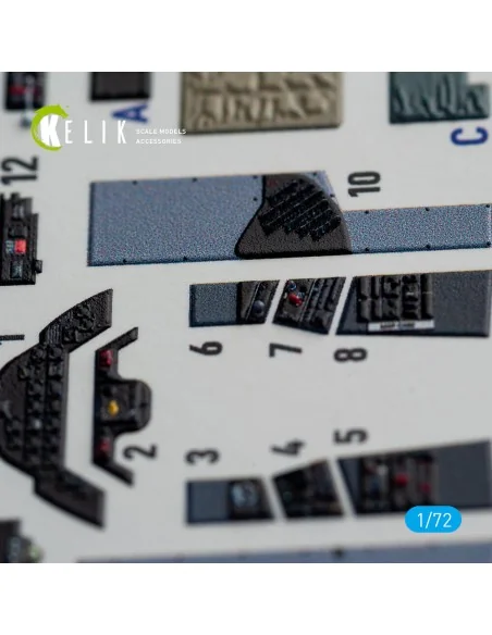 A1H Skyraider interior 3D decals for Hasegawa kit, 1/72 - Kelik K72064