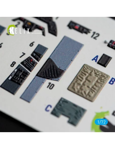 A1H Skyraider interior 3D decals for Hasegawa kit, 1/72 - Kelik K72064