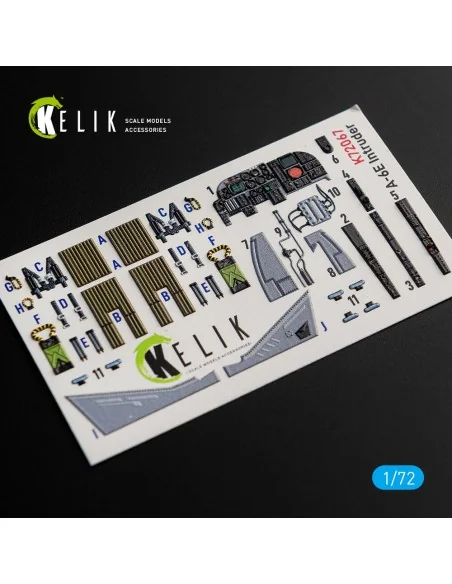 A-6E Intruder interior 3D decals for Italeri kit, 1/72 - Kelik K72067