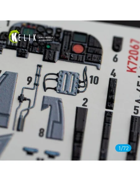 A-6E Intruder interior 3D decals for Italeri kit, 1/72 - Kelik K72067