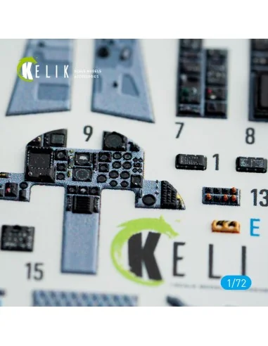 F-15J Eagle interior 3D decals for PLATZ kit, 1/72 - Kelik K72071