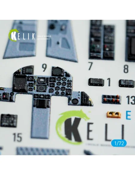 F-15J Eagle interior 3D decals for PLATZ kit, 1/72 - Kelik K72071