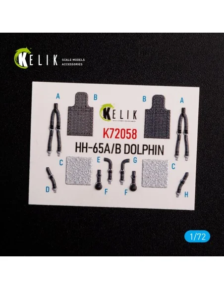 HH-65A/B Dolphin interior 3D decals for Dream Model kit, 1/72 - Kel...