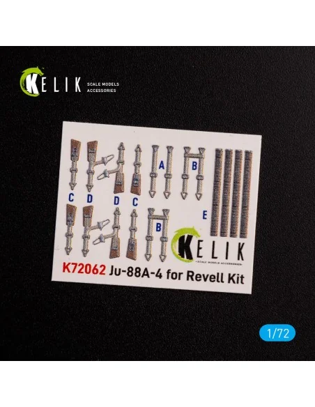 Junkers JU 88 A-4 interior 3D decals for Revell kit, 1/72 - Kelik K...