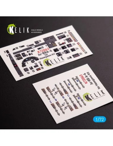 [NO_DESC] Junkers JU 88 A-4 interior 3D decals for Hasegawa kit, 1/...