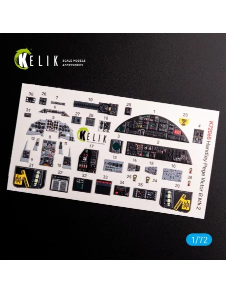 Handley Page Victor B Mk2 interior 3D decals for Airfix kit, 1/72 -...