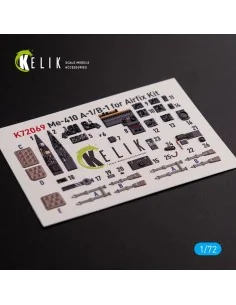 Messerschmitt Me410A-1 interior 3D decals for Airfix kit, 1/72 - Ke...