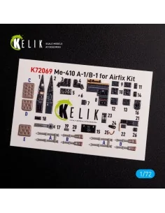 Messerschmitt Me410A-1 interior 3D decals for Airfix kit, 1/72 - Ke... 2
