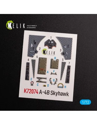 A-4B Skyhawk interior 3D decals for Hobby 2000/Fujimi kit, 1/72 - K...