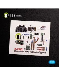 N1K1-Ja Shiden Type 11 interior 3D decals for Tamiya kit, 1/72 - Ke... 2