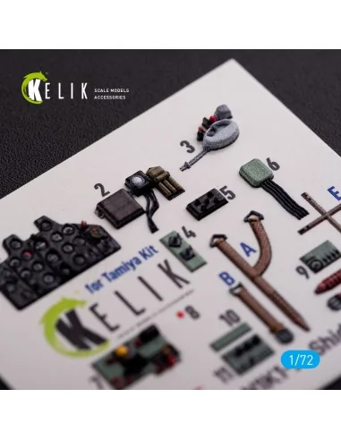 N1K1-Ja Shiden Type 11 interior 3D decals for Tamiya kit, 1/72 - Ke...