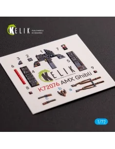Amx Ghibli interior 3D decals for Italeri kit, 1/72 - Kelik K72076