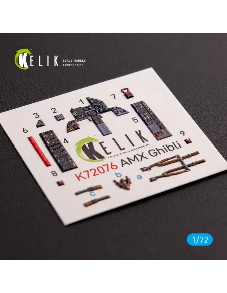 Amx Ghibli interior 3D decals for Italeri kit, 1/72 - Kelik K72076