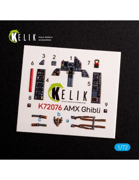 Amx Ghibli interior 3D decals for Italeri kit, 1/72 - Kelik K72076