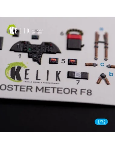 Gloster Meteor F.8 interior 3D decals for Airfix kit, 1/72 - Kelik ...