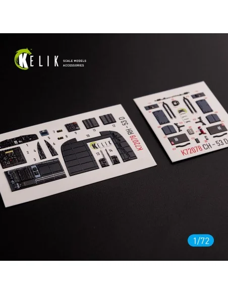 CH-53D Sea Stallion interior 3D decals for Fujimi/Academy kit, 1/72...