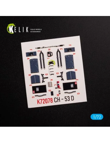 CH-53D Sea Stallion interior 3D decals for Fujimi/Academy kit, 1/72...