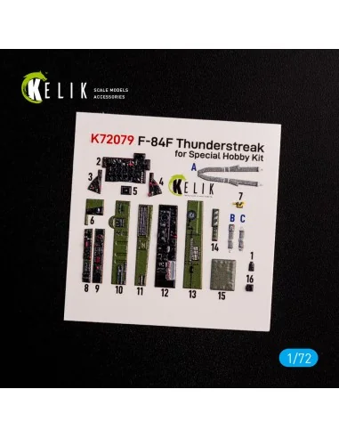 [NO_DESC] F-84F Thunderstreak interior 3D decals for Special Hobby ...